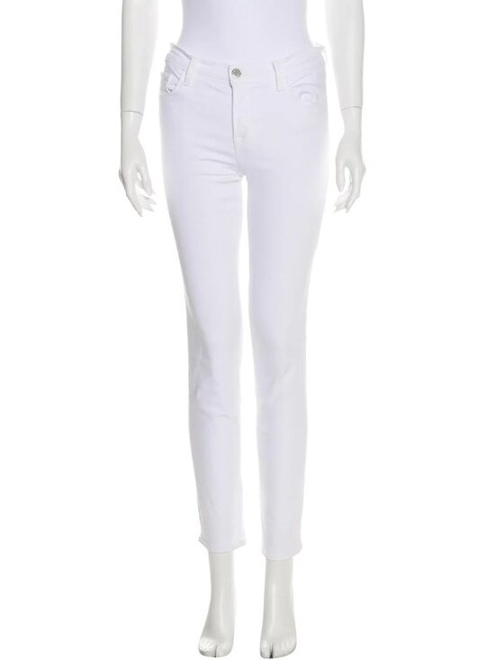 J Brand Denim - J Brand 811 White Mid-Rise Skinny Jeans 27